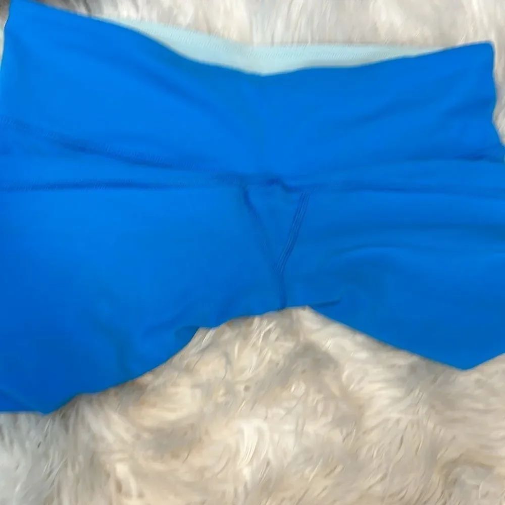 Lululemon Wunder Under Crop Reversible Legging Beach Blanket Blue Sz 8 or Sz 10 - Picture 13 of 17